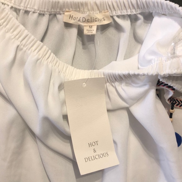 Hot & Delicious Off the Shoulder Pom Pom Top - Picture 4 of 4